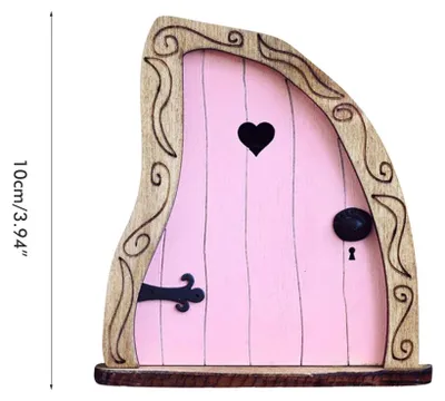 Image de Porte de fée pour arbres Porte de fée miniature Jardin de fée Accessoires de décoration d'extérieur Sculpture d'art de la cour Décoration pour chambre d'enfant Arbres muraux