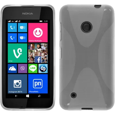 Produktbild von PhoneNatic Case kompatibel mit Nokia Lumia 530 - clear Silikon Hülle X-Style Cover