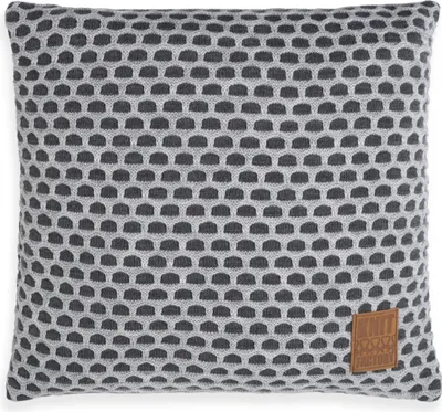 Produktbild von Knit Factory Mila Kissen - Anthrazit/Grau - 50x50 cm