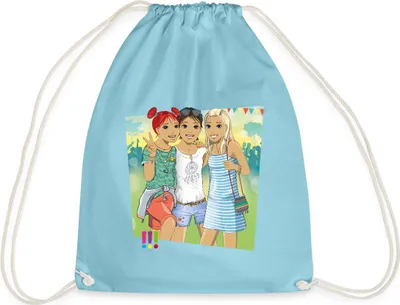 Produktbild von Spreadshirt Die Drei Ausrufezeichen Ein Echt Schöner Fall Turnbeutel, One size, Aqua
