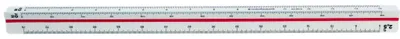 Produktbild von Standardgraph Dreikantmaßstab Ingenieur 1:2,5/1:5/1:10/1:20/1:50/1:100,30cm