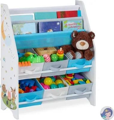Produktbild von Kinderregal mit 6 Schubladen & 2 Hängefächern