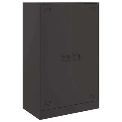 Image de Buffet noir 67x39x107 cm acier