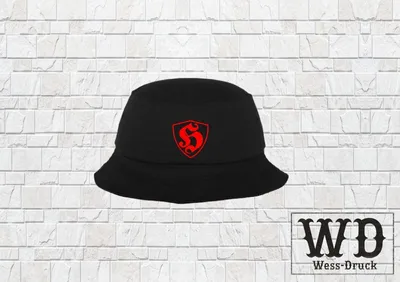 Produktbild von Hooligan Fischerhut mit Stick 3. Halbzeit Szene Mütze Kappe Capy Fussball Schwarz Rot