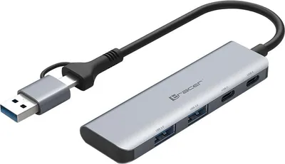 Produktbild von Adapter Tracer A-5, USB Typ-C auf USB-A, 2x USB-A + 2x USB-C