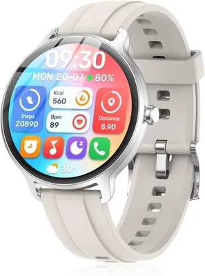 Produktbild von Smartwatch Damen Herren 1.27"mit Bluetooth Anrufe, WhatsApp/App-Benachrichtigungen, Herzfrequenz, Schlafmonitor, 120+ Sportmodi, IP68 Wasserdicht