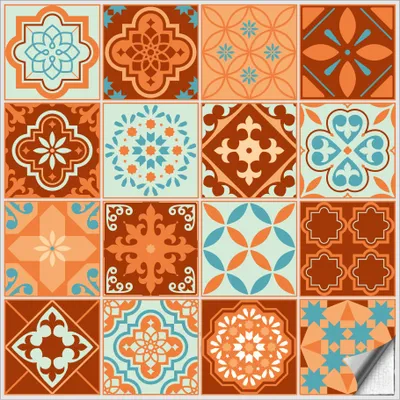 Produktbild von Kiwistar Fliesenmuster Klebefliesen Fliesen-Folie Fliesenaufkleber Wand-Fliesen überkleben 25 x 25 cm 1 Stück - 26 - Mosaik