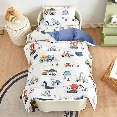 Productafbeelding van Famanu beddengoedset dinosaurus - 100 x 135 cm