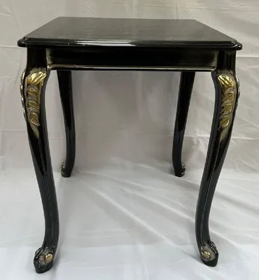 Produktbild von Casa Padrino Luxus Barock Massivholz Beistelltisch Schwarz / Gold - Quadratischer Tisch im Barockstil - Barock Möbel - Edel & Prunkvoll