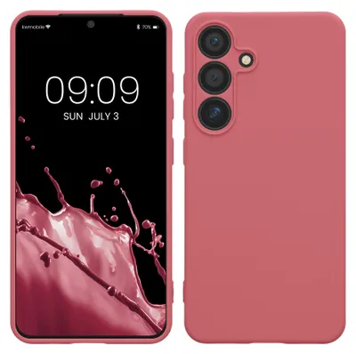 Produktbild von kwmobile Handyhülle für Samsung Galaxy S25 Hülle - weiches Handy Silikon Case - Schutzhülle Cover - Dark Rose
