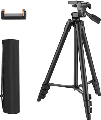 Produktbild von Tacklife MLT01 Kamerastativ 40,5-136cm, 5 in 1 Leichtes Aluminiumstativ, 1/4" Standardstativ, Spiegelreflexkamerastativ und faltbares Stativ mit Handyhalter und Laptoptasche