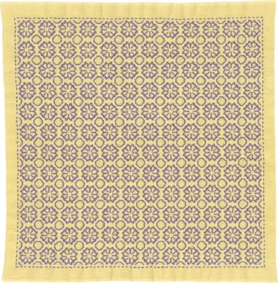 Produktbild von Stichset für die Technik "Hitomezashi" im Stil von "Sashiko", mit dem Motiv "Hana Fukin Chrysanthemum" von Olympus, 33x33 cm, Original aus Japan