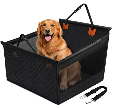 Produktbild von Hundeautositz 72 x 56 x 50 cm, für SUV, wasserdichte Rücksitzverlängerung, Netzfenster, Staufach