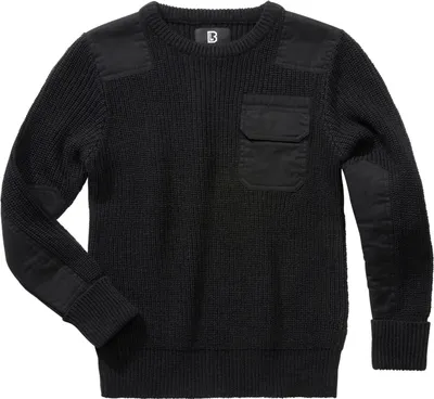 Produktbild von Brandit Sweatshirt Herren Kids BW Pullover schwarz Basics 100% Polyacryl 134/140