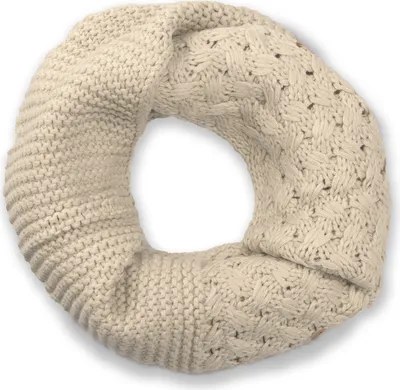 Produktbild von styleBREAKER Uni Strick Loop Schal mit Mustermix, Uni Feinstrick Schlauchschal, Winter Strickschal 01018153