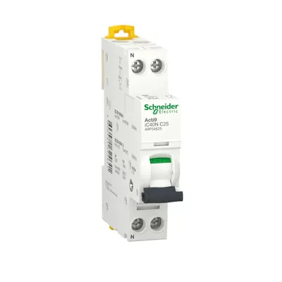 Produktbild von Schneider Electric A9 IC40N 1PN C 25A 6000A/10KA (A9P54625)