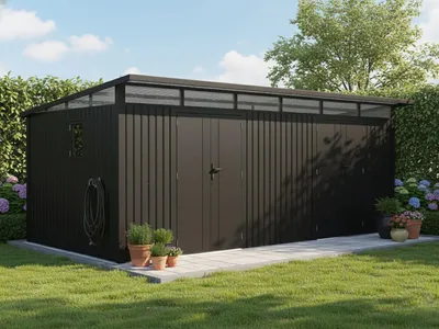 Produktbild von Metall Gerätehaus Modell Skylight 2-Raum  15,18 m²