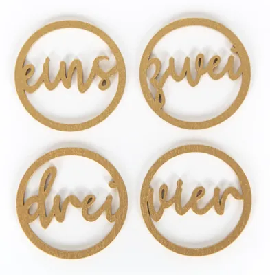 Produktbild von Adventskranz Zahlen aus Holz Gold für Kerzen & Kerzenhalter Ø 5 cm
