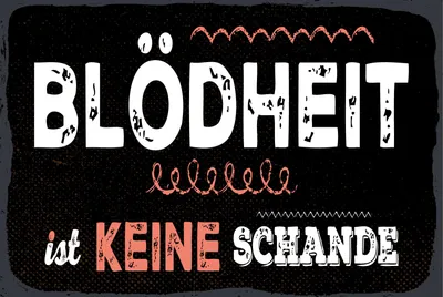 Produktbild von vianmo Holzschild 12x18 cm Blödheit ist keine Schande