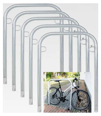 Produktbild von 5 Fahrradanlehnbügel zum Einbetonieren für 2 Fahrräder