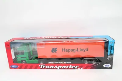 Zdjęcie produktu dla WELLY 1:32 truck z przyczepš M.Benz K.Line 12281