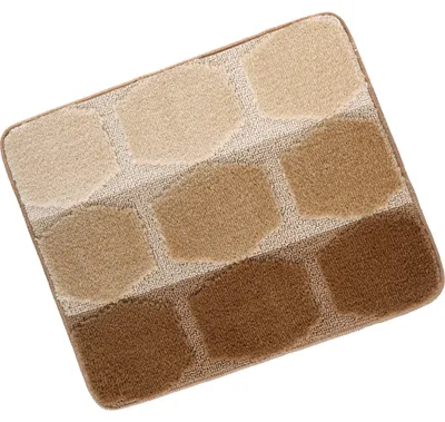 Image de Tapis de sol devant les toilettes 60x50cm Beige