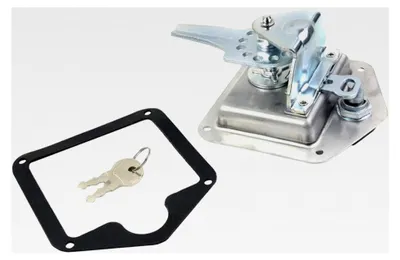 Produktbild von Edelstahl T-Griff Verriegelung mit 2 Schlüsseln für Wohnmobile und Anhänger Werkzeugkasten Schloss Flexible Drehung Inklusive Dichtung