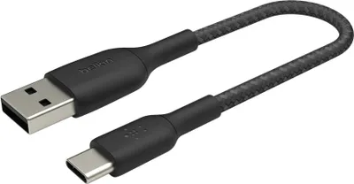 Produktbild von Belkin CAB002BT0MBK, 0,15 m, USB A, USB C, Schwarz