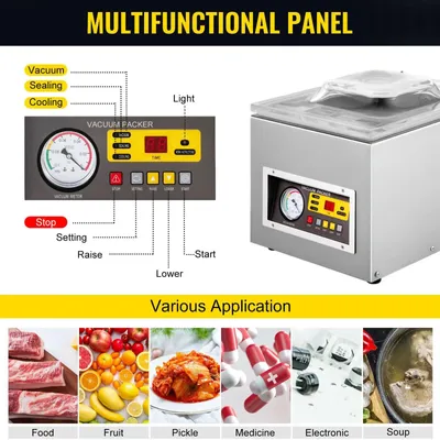 Productafbeelding van Vacumeermachine - Vacuümverpakkingsmachine - Vacuümmachines - Kamermodel Vacuümsealer - Commerciële