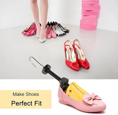 Produktbild von PolkaHome® Schuhspanner aus Holz für Damen und Herren, verstellbar in Länge und Breite, Größe 36-41