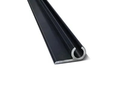 Produktbild von 1m Kederschiene Anthrazit 7,5mm aus Aluminimum Zeltkederschiene Deckenbefestigung 90° für 5,5mm - 8,5mm Keder
