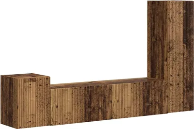 Image de Ensemble de 4 meubles TV vidaXL, en bois de récupération et en panneaux de particules