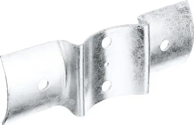 Produktbild von ALBERTS Zaunriegel Beschlag Pfosten Palisade Rundholz Stahl verzinkt 200x70 mm