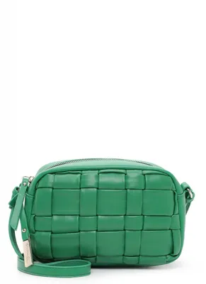 Produktbild von Tamaris Damen Umhängetasche Flechtmuster Handtasche Lorene 32400, Farbe:Grün