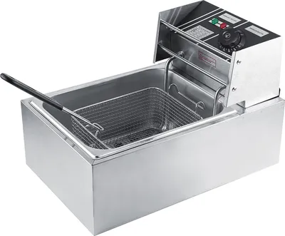 Produktbild von 6L Edelstahl Elektrische Fritteuse mit Korb für gewerbliche und private Nutzung (220-240V)