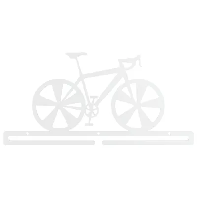 Zdjęcie produktu dla Duży metalowy wieszak na medale medalówka BIKE ROWER KOLARSTWO GÓRSKIE SZOSA MTB biały
