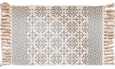 Productafbeelding van Ibenzoa® katoenen vloerkleedset met franjes, 60 x 90 cm – absorberende deurmatten/entreekleden voor de hal, keuken, woonkamer en slaapkamer