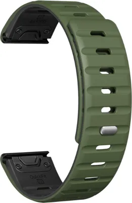 Produktbild von INF Magnetisches Uhrenarmband aus Silikon mit Schnellverschluss für Garmin Fenix 8/7X/Epix Grün+Schwarz 22 mm