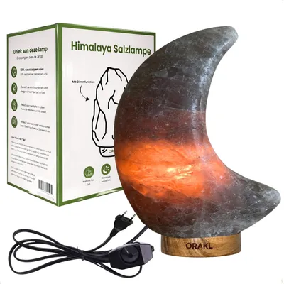 Produktbild von Dimmbare Salzlampe Selene – 2-4 kg und ca. 18 cm – Nachtlampe – Tischlampe