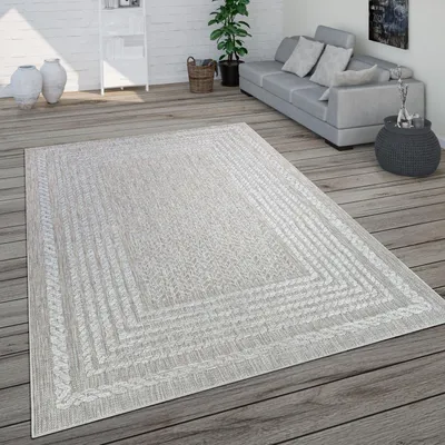 Produktbild von In- & Outdoor Teppich Für Balkon Terrasse, Küchenteppich Im Modernen Skandi-Look Grösse 80x150 cm