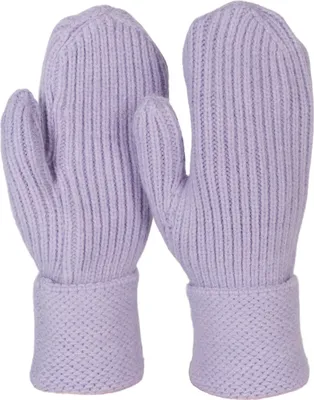 Produktbild von styleBREAKER Damen Winter Strick Fäustlinge Einfarbig mit gemustertem Bund, warme Fausthandschuhe, Strickhandschuhe 09010046