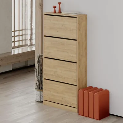 Immagine prodotto di Scarpiera quattro ante a ribalta SHC540OAK 73x26x154,5 colore rovere