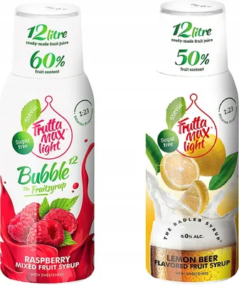 Immagine prodotto di Sciroppi Fruttamax Lampone Light Radler Limone , 500 ml, 2 pezzi