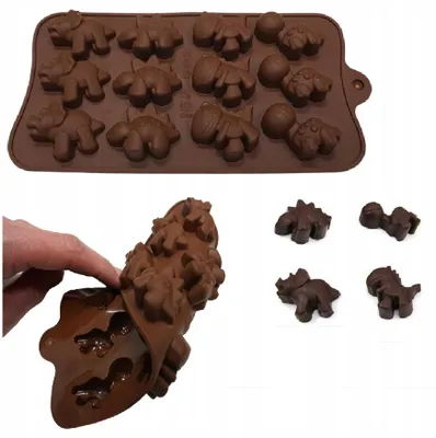 Produktbild von Rossner Silikonform Dino Pralinen Gelee Backen