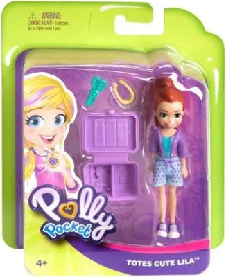 Produktbild von Mattel Polly Pocket Puppe Spielfigur mit Zubehör FTP71 Totes Cute Lila
