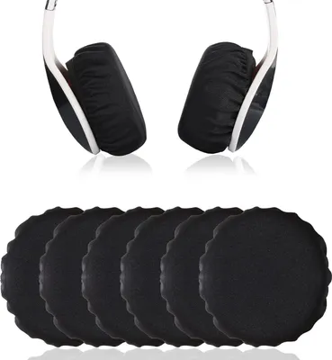 Produktbild von Stretch-Kopfhörerüberzüge aus waschbarem Strickstoff, Ohrpolster, Kopfhörerüberzüge, Ohrmuscheln, Kopfhörer-Ohrpolster (9 bis 10,5 cm), 6er-Pack