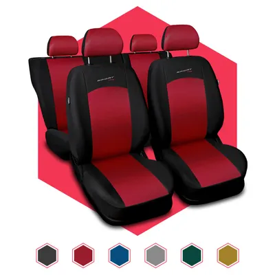 Produktbild von Autositzbezüge Universal Schonbezüge Sitzauflage PKW Schonbezug Polyester Rot