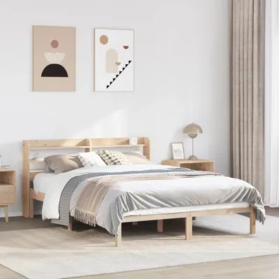 Productafbeelding van Massief houten bed 120x200 cm grenen zonder matras eigentijds