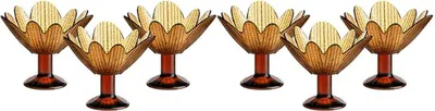 Produktbild von Eiscremeglas Eisbecher Eisglas Eisschale Seerose 6er-Set orange Colori Gelato 11cm