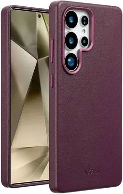 Immagine prodotto di Accezz MagSafe Backcover in pelle per Samsung Galaxy S25 Ultra - Viola scuro